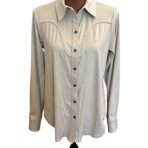 Ariat Women's Sage Faux Suede Snap Front Long Sleeve Shirt Western Size L